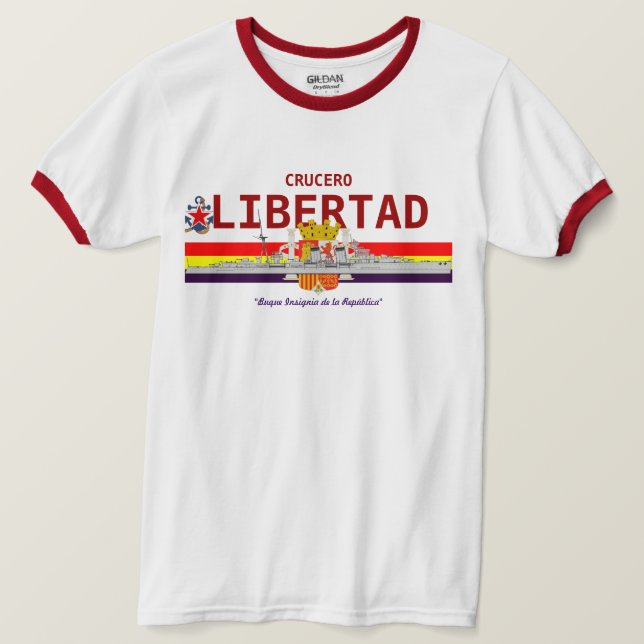T-shirt Cruiser de la République espagnole "LIBERTAD" (Design devant)