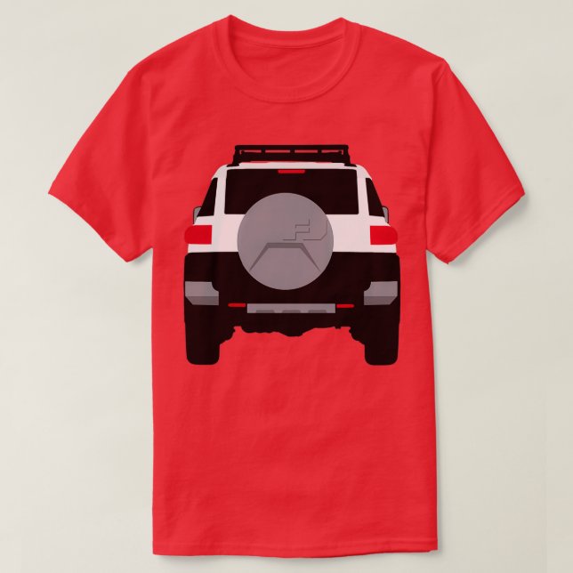 T-shirt Cruiser minimaliste blanc FJ (Design devant)