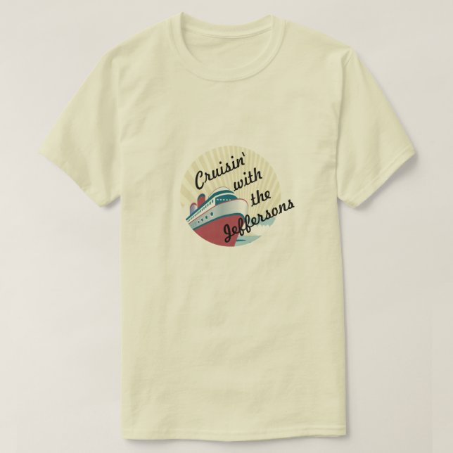 T-shirt Cruisin avec - croisière faite sur commande de (Design devant)