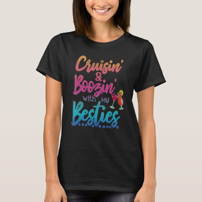 T-shirt Cruisin' et boozin' avec mes seins (Devant)