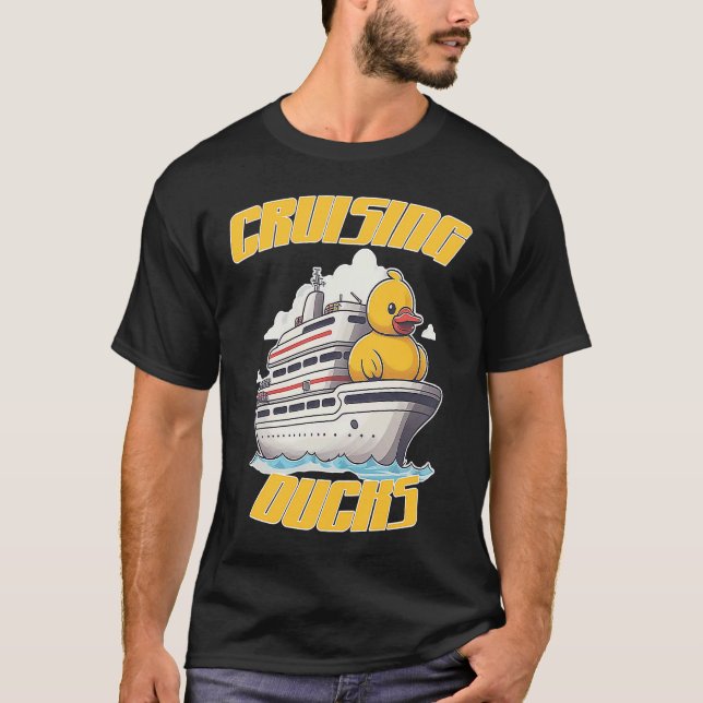T-shirt Cruising Ducks fun rubber duck finding game on cru (Devant)