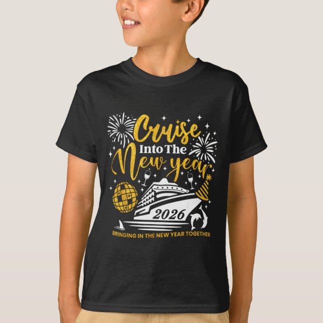 T-shirt Cruising Into 2026 New Year Matching Family Cruise (Devant)