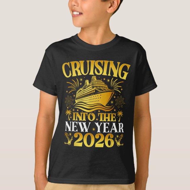 T-shirt Cruising Into 2026 New Years Cruise Family Holiday (Devant)