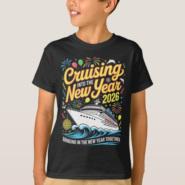 T-shirt Cruising Into 2026 New Years Eve Matching Family C (Devant)