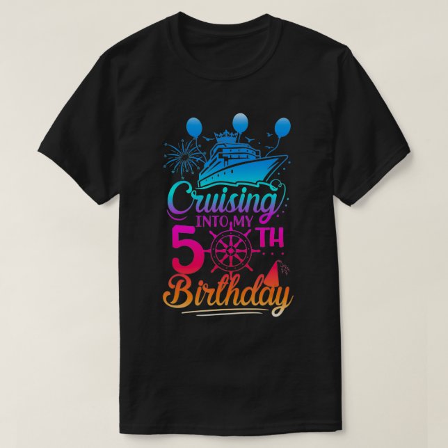 T-shirt Cruising Into My 50th Birthday 50 Year Old Birthda (Design devant)