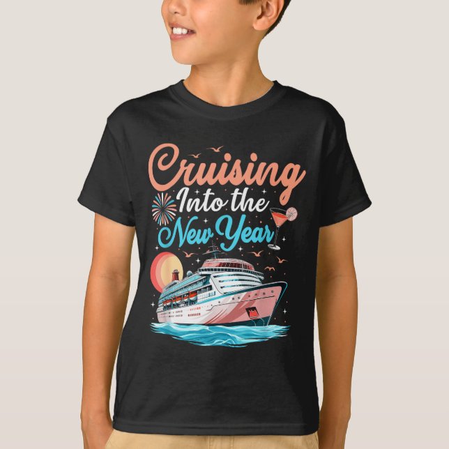 T-shirt Cruising Into New Years Eve Party Countdown Happy  (Devant)