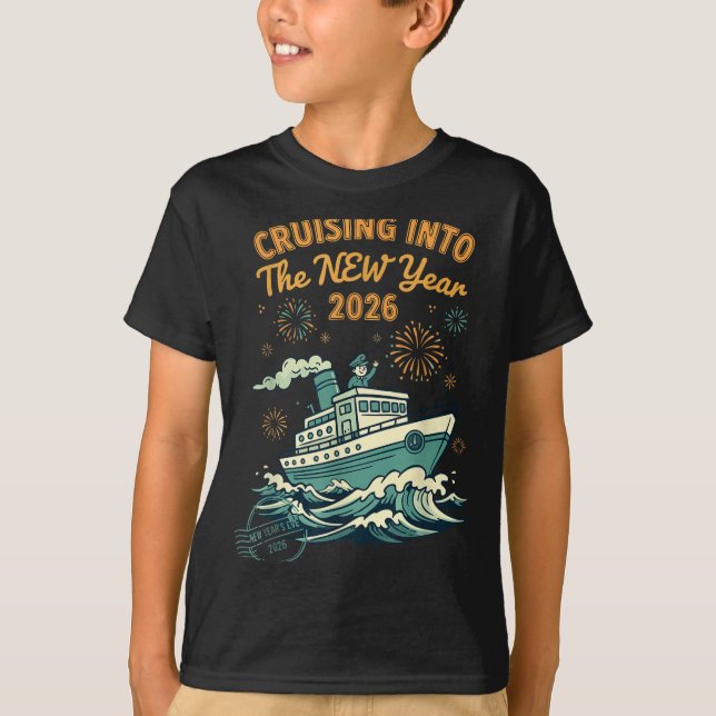 T-shirt Cruising Into The New Year 2026 Adventure  (Devant)