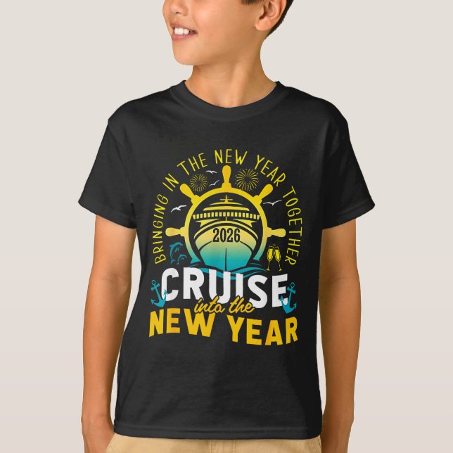 T-shirt Cruising Into The New Year 2026 Matching Family Cr (Devant)