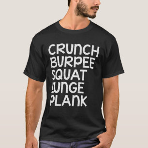 T-shirt Crunch Burpee Squat Lunge Planche d'entraînement G