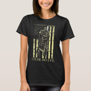 T-shirt Crusader Je Me Trouve Ici Je Crains Aucun Mal Knig