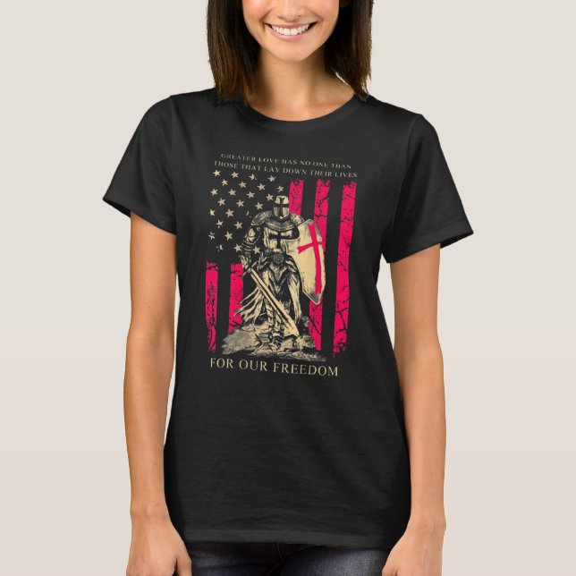 T-shirt Crusader Knight Templier Guerrier De Dieu US Drape (Devant)