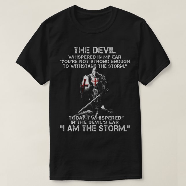 T-shirt Crusader Knight Templiers Guerriers De Dieu Je Sui (Design devant)