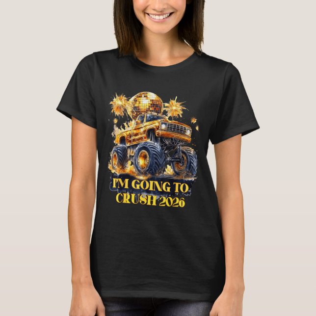 T-shirt Crush 2026 Monster Truck New Year Party Countdown  (Devant)