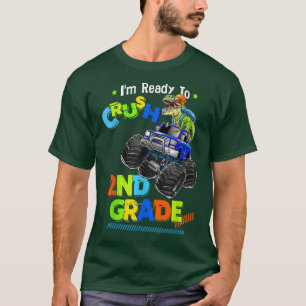 T-shirt Crush 2nd Grade Dinosaur Monster Truck back To Sch