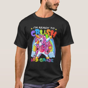 T-shirt Crush 3E Grade Dabbing Unicorne Retour À L'École G