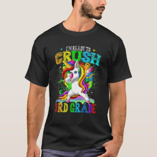 T-shirt Crush 3E Grade Dabbing Unicorne Retour À L'École G