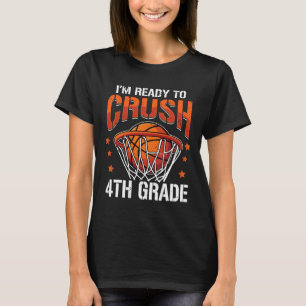 T-shirt Crush 4th Grade Bysketbyll Byck To School Boys Kid