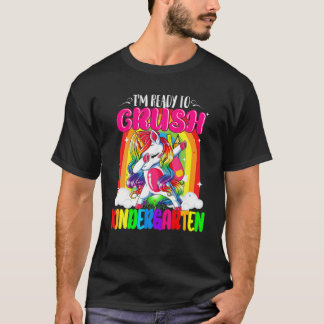 T-shirt Crush Kindergarten Dabbing Unicorne Retour À L'Éco