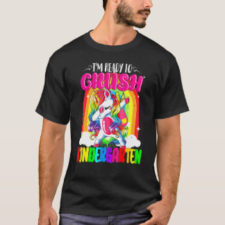 T-shirt Crush Kindergarten Dabbing Unicorne Retour À L'Éco