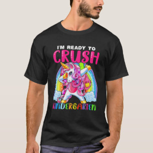 T-shirt Crush Kindergarten Dabbing Unicorne Retour À L'Éco