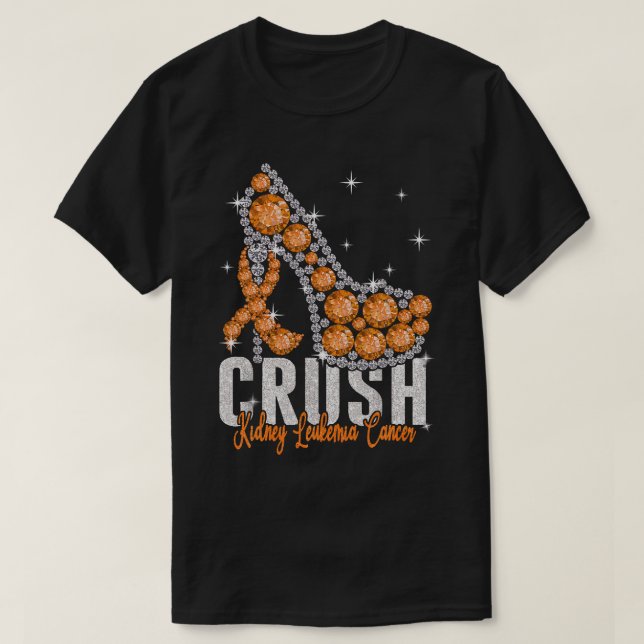 T-shirt Crush Leucémie du rein Cancer Twinké Ribbon Suppor (Design devant)