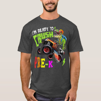 T-shirt Crush Pre-k Dinosaur Monster Truck Back to School
