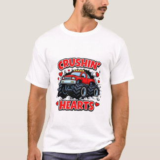 T-shirt Crushin’ Hearts Cute Truck Design