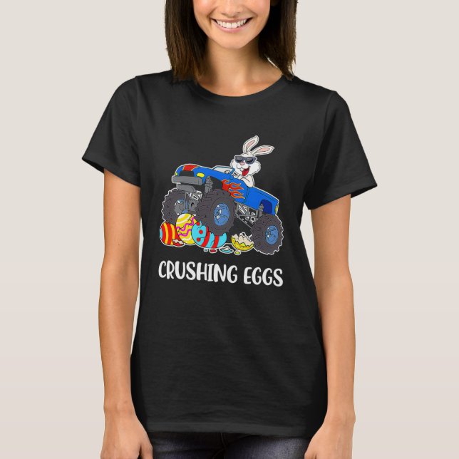 T-shirt Crushing Easter Egg Hunting Monster Truck Spring B (Devant)