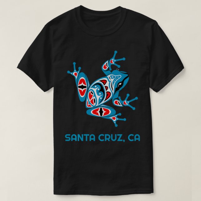 T-shirt Cruz Père Noël Alaska Frog PNW Indian Art Native A (Design devant)