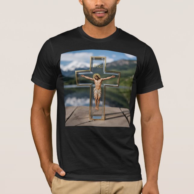 T-shirt Cruz transparente INRI (Devant)