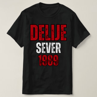 T-shirt Crveno Beli Delije Sever 1989