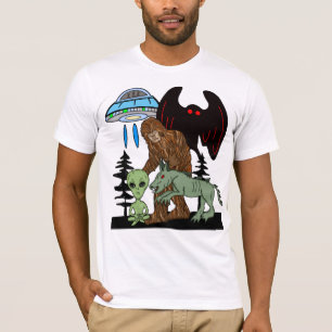 T-shirt Cryptid Big Foot Alien Mothman UFO Chupacabra
