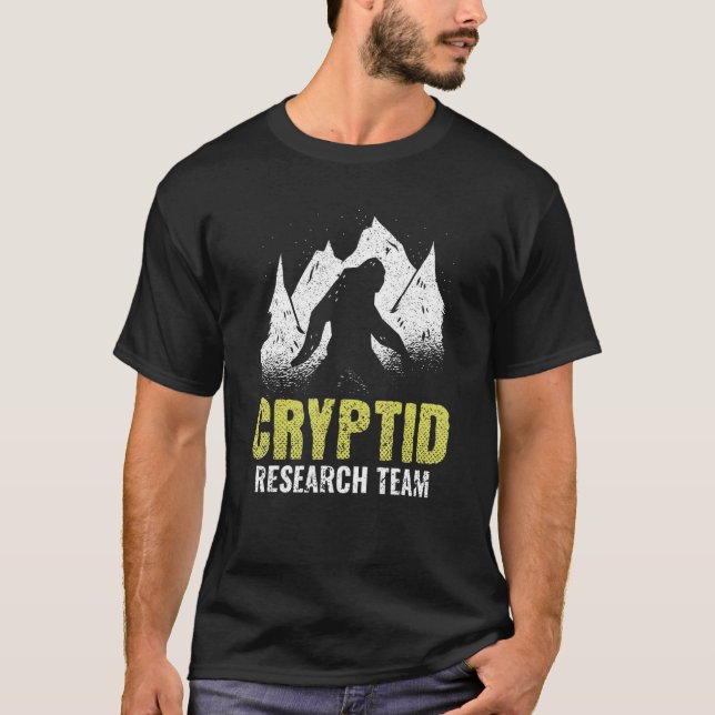 T-shirt Cryptid Research Team Cryptozoology (Devant)