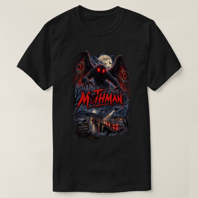 T-shirt Cryptide paranormal classique de Mothman (Design devant)
