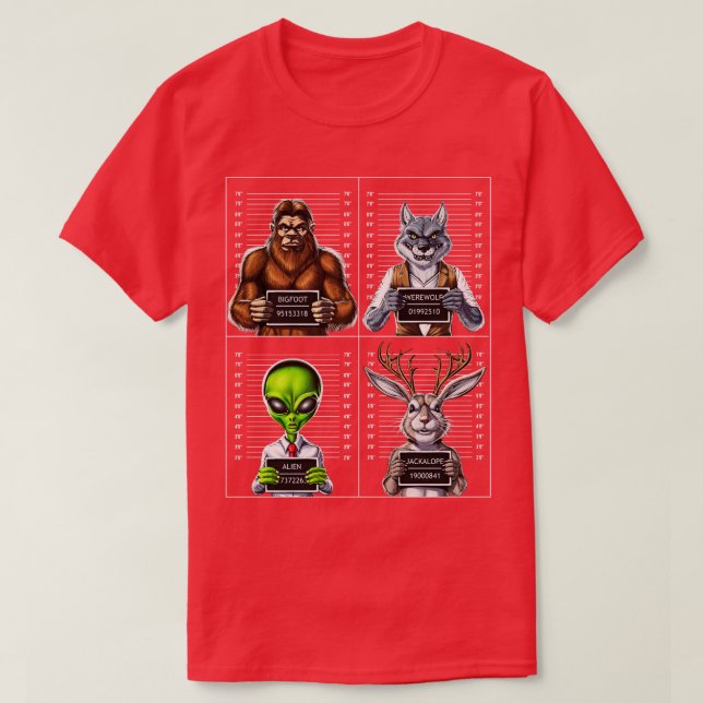 T-shirt Cryptids Mugshot (Design devant)