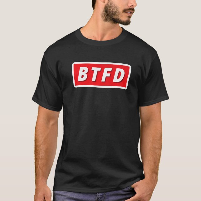 T-shirt Crypto Acheter La Baisse Bitcoin BTFD NFT Cryptomo (Devant)