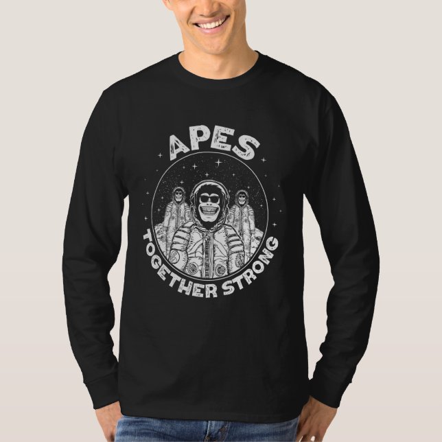 T-shirt Crypto Ape Ensemble Fortement Ape À La Lune (Devant)