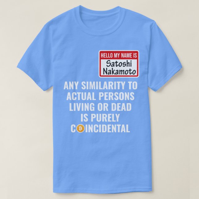 T-shirt Crypto Bitcoin Drôle Halloween Satoshi Nakamoto HO (Design devant)