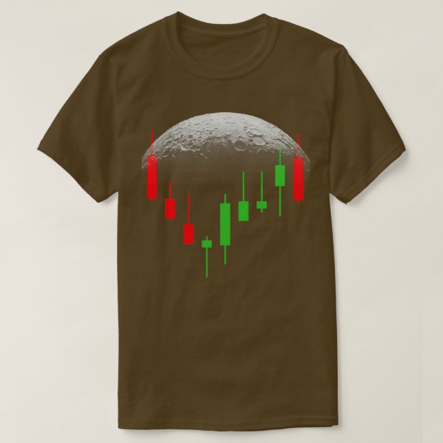T-shirt Crypto Bougies Crypto Trading Graphique Stock À M (Design devant)