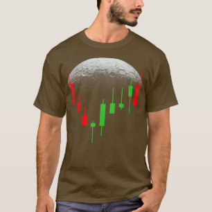 T-shirt Crypto Bougies Crypto Trading Graphique Stock À M