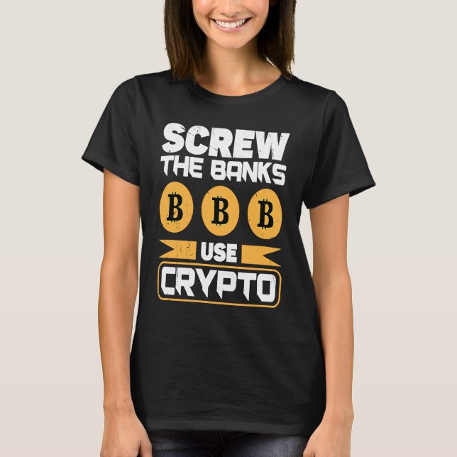 T-shirt Crypto  Cryptocurrency Blockchain Trader Finance   (Devant)