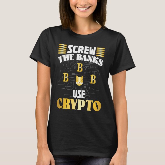 T-shirt Crypto  Cryptocurrency Blockchain Trader Finance   (Devant)