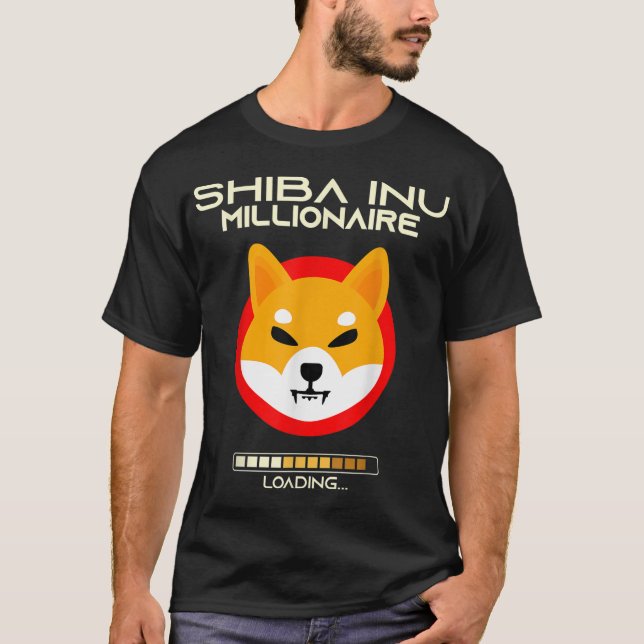 T-shirt Crypto Dog Millionaire Loading Design (Devant)
