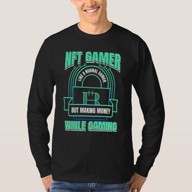 T-shirt Crypto Gamer Comme Un Joueur Normal Avec De L'Arge (Devant)