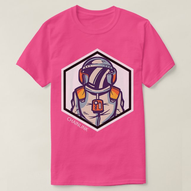 T-shirt Crypto Internet Argent Chainlink Cryptomonnaie Ast (Design devant)