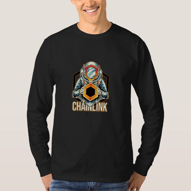 T-shirt Crypto Internet Argent Chainlink Cryptomonnaie Ast (Devant)