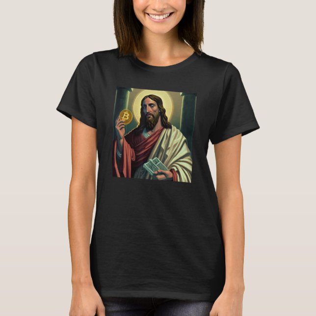 T-shirt Crypto Jésus Cryptomonnaie Christ (Devant)