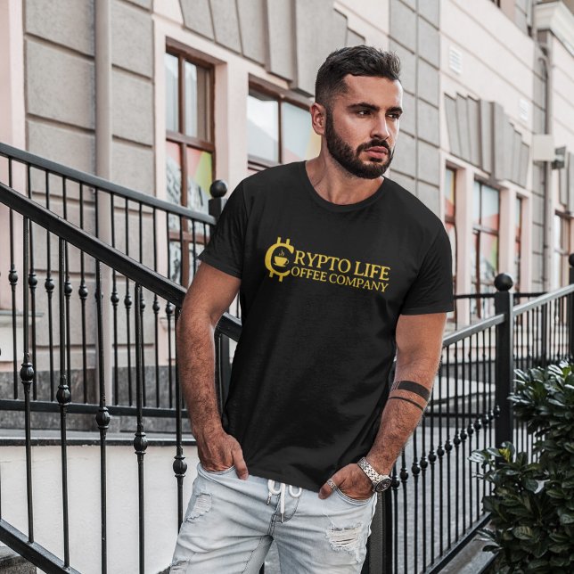 T-shirt Crypto Life Coffee Company Original Gold Logo (Créateur téléchargé)