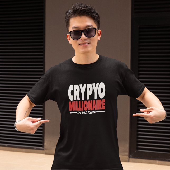 T-shirt Crypto Millionaire dans la fabrication du planific (funny crypto millionaire in the making bitcoin t shirt)