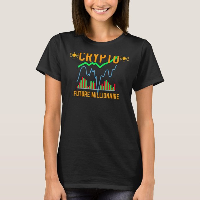T-shirt Crypto Millionaire Future Cryptomonnaie Millionair (Devant)